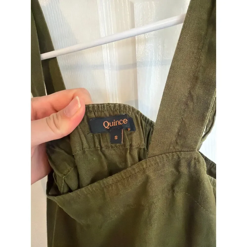Quince 100% European Linen Square Neck Size S
